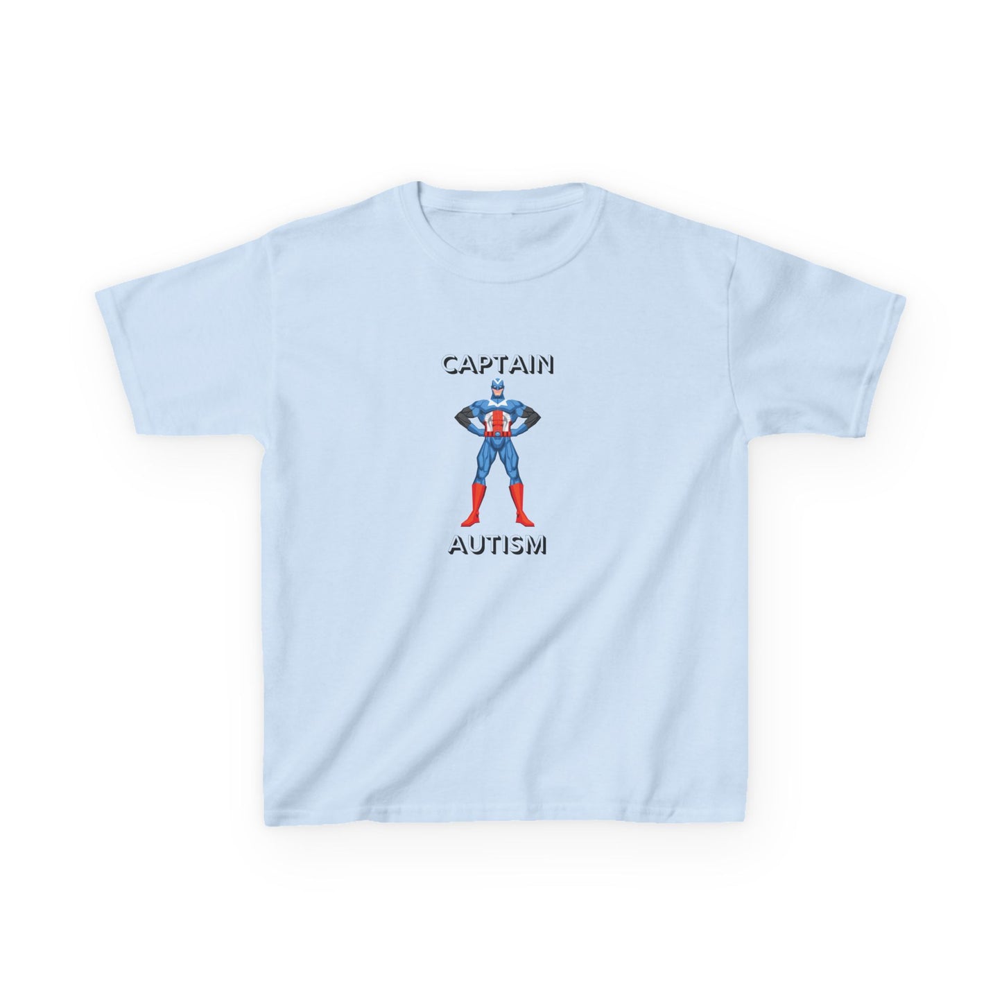Kids Captain Autism Tee - Heavy Cotton T-Shirt for Awareness and Support
