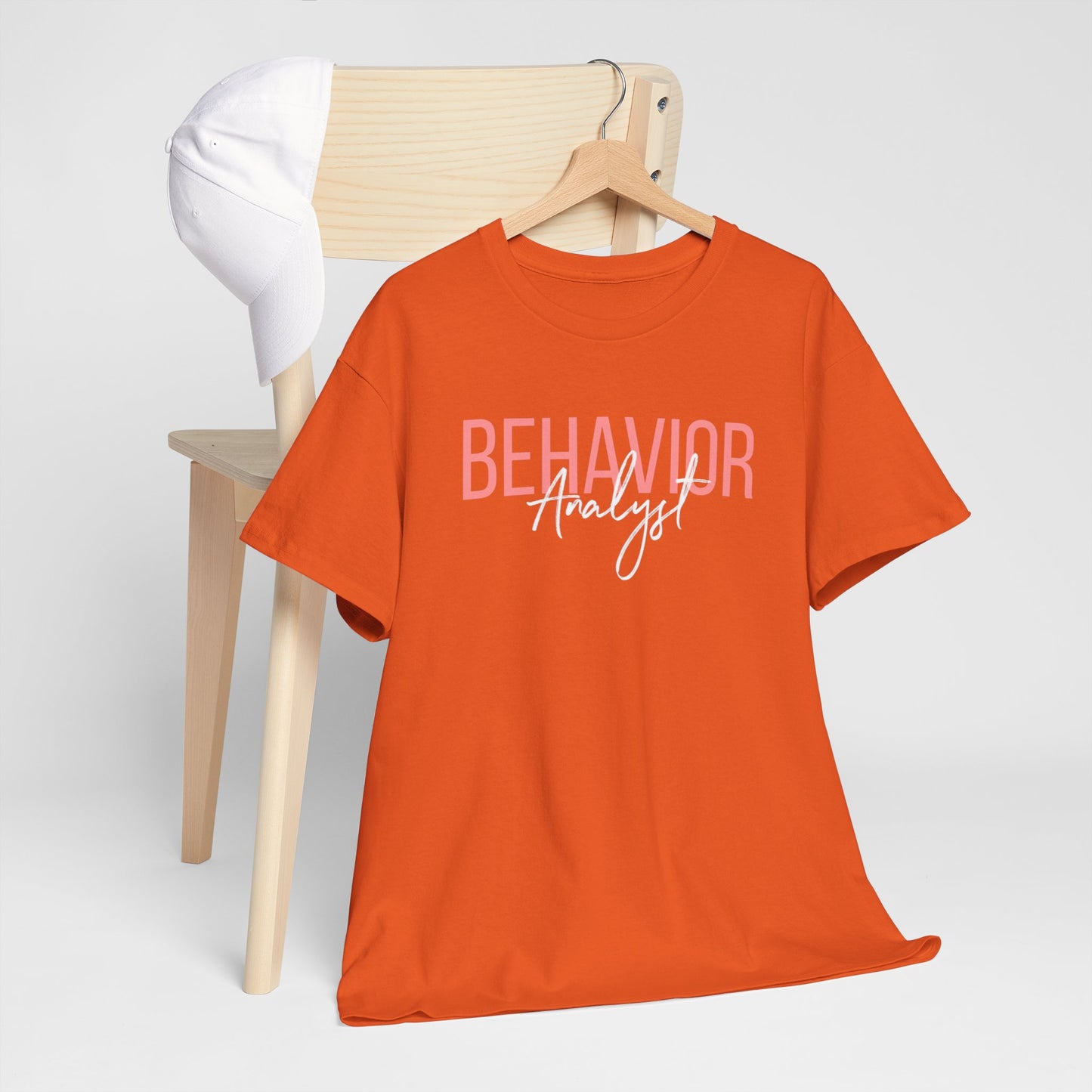Behavior Analyst Tee — Pink Script Behavioral Science T-Shirt