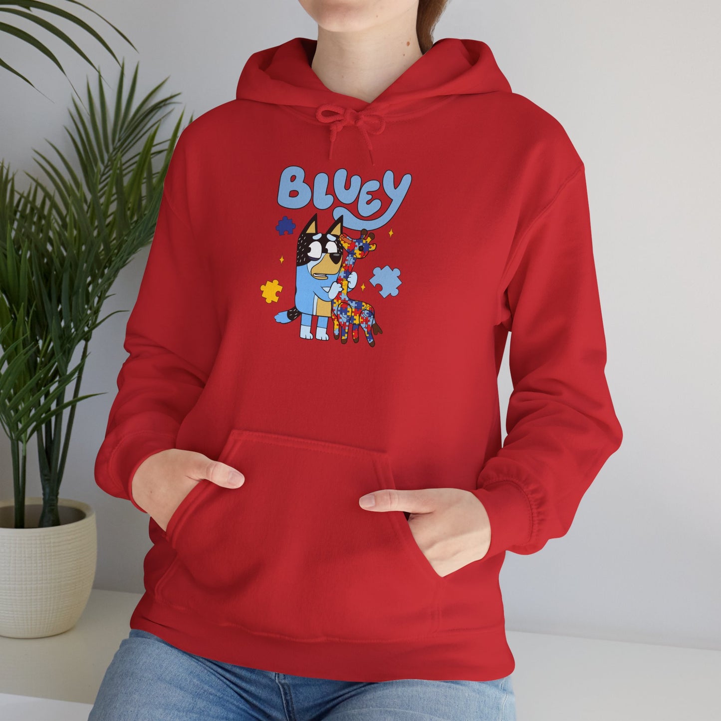 Bluey Cartoon Hoodie — Cute Blue Heeler Kids TV Character Pullover