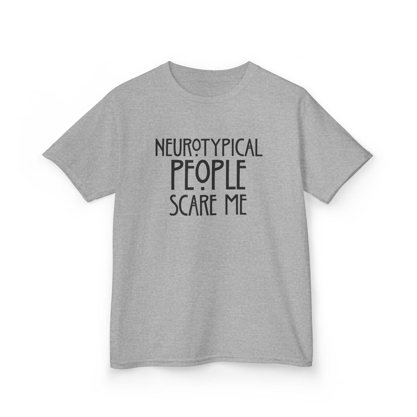 Kids Tee — "Neurotypical People Scare Me" Humor Autism Awareness Shirt