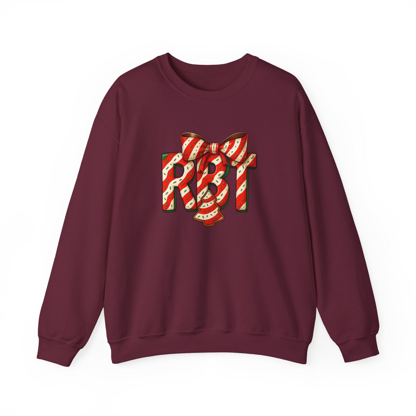 Lil Debbie 'RBT' Tree Cake Holiday Graphic Sweatshirt — Holiday Retro Logo Crewneck