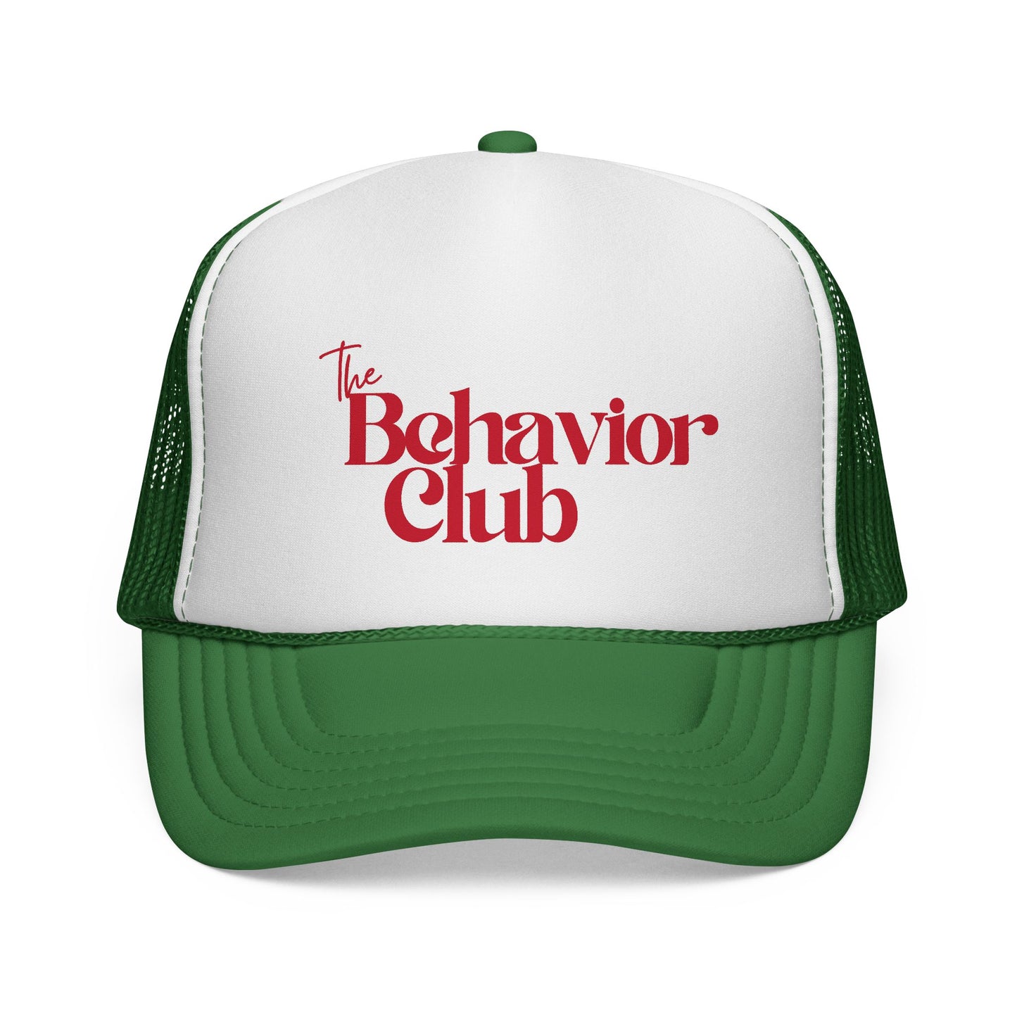 Trucker Hat — "The Behavior Club" Retro Logo Mesh Cap