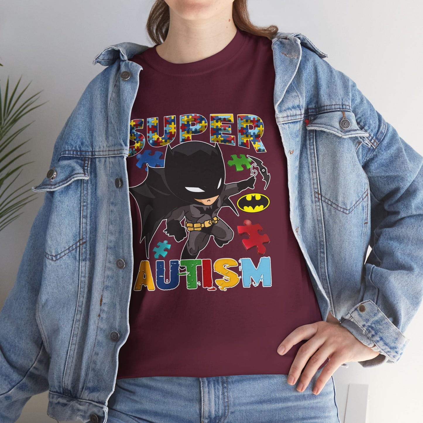 Super Autism T-Shirt — Kids' Puzzle-Heart Hero Tee for Autism Awareness