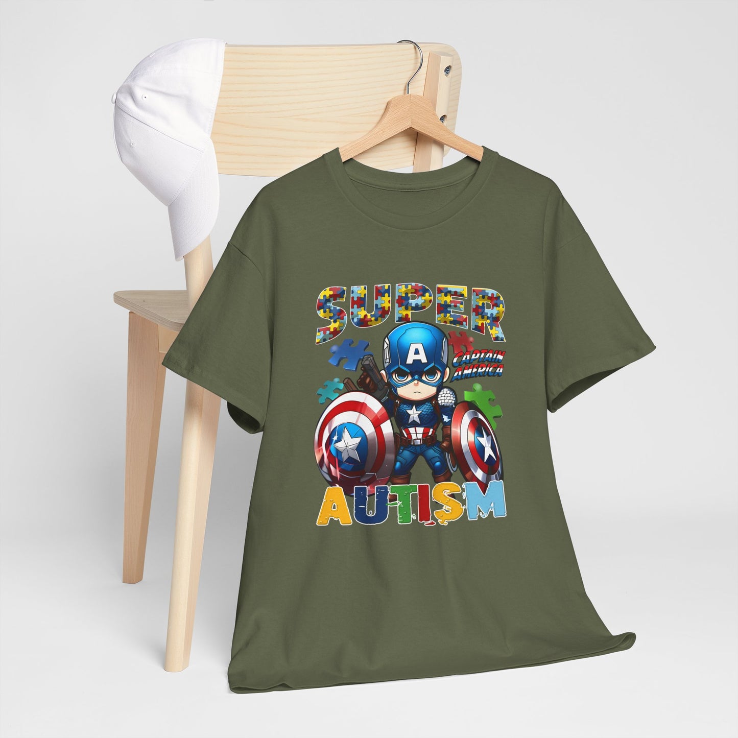 Autism Superhero T-Shirt — "Super Autism" Captain Hero Tee for Kids & Supporters