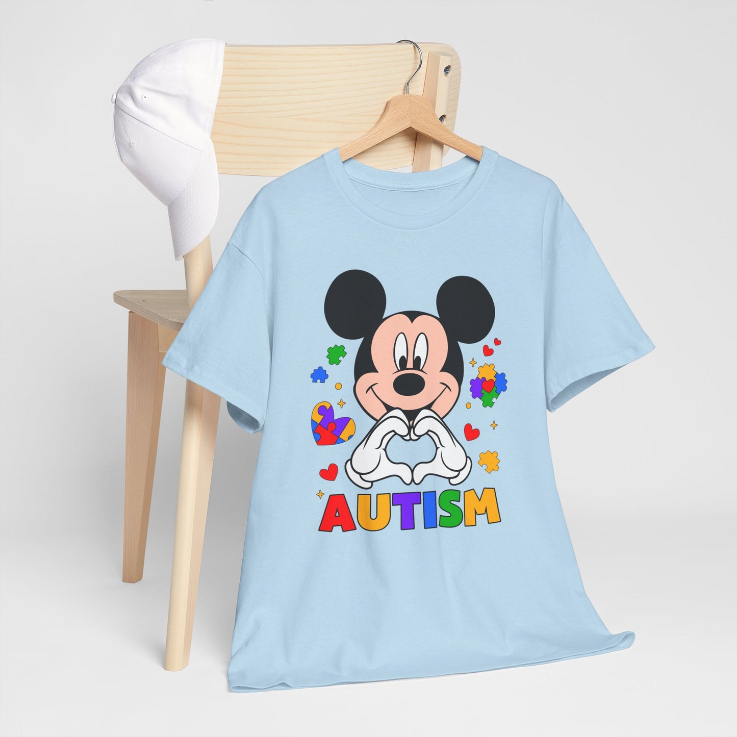 Autism Awareness T-Shirt — Colorful Puzzle Heart Design