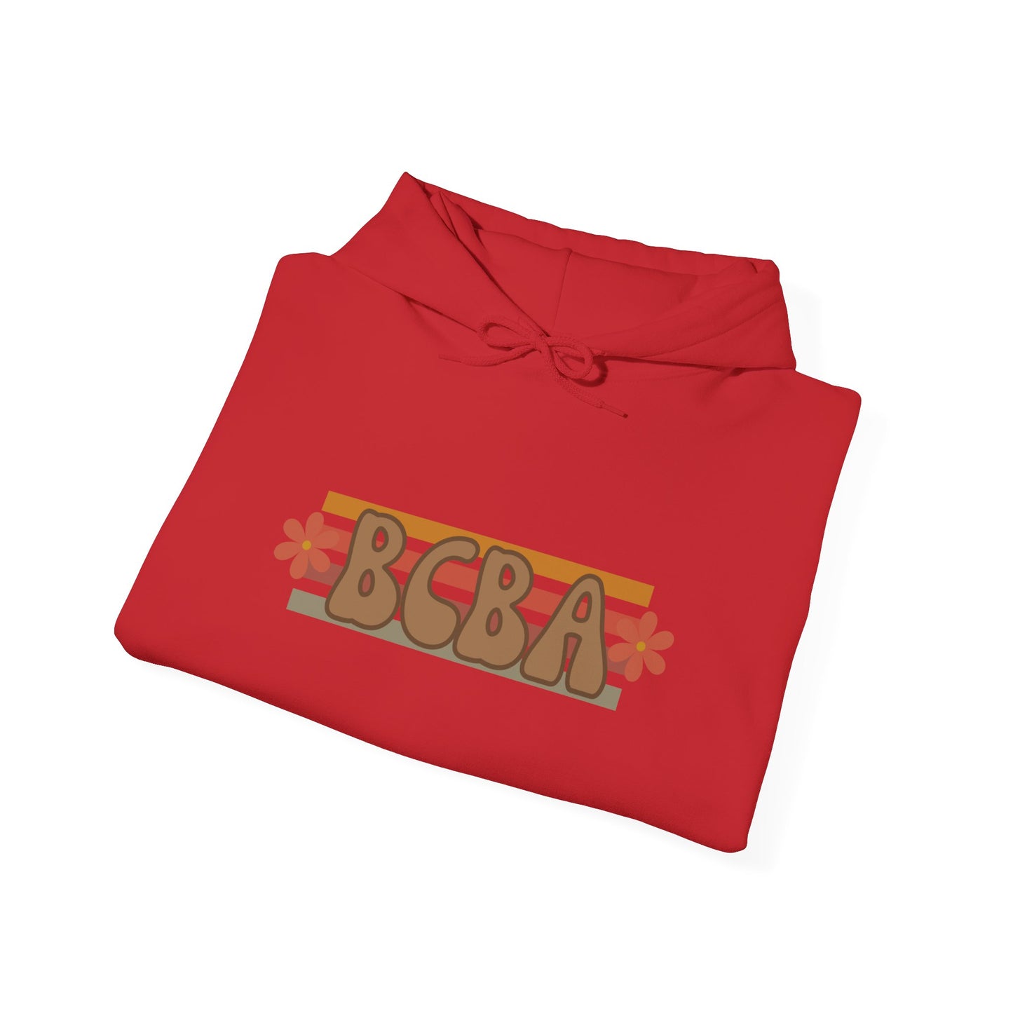 BCBA Retro Block Logo Hoodie — Behavioral Therapist Gift