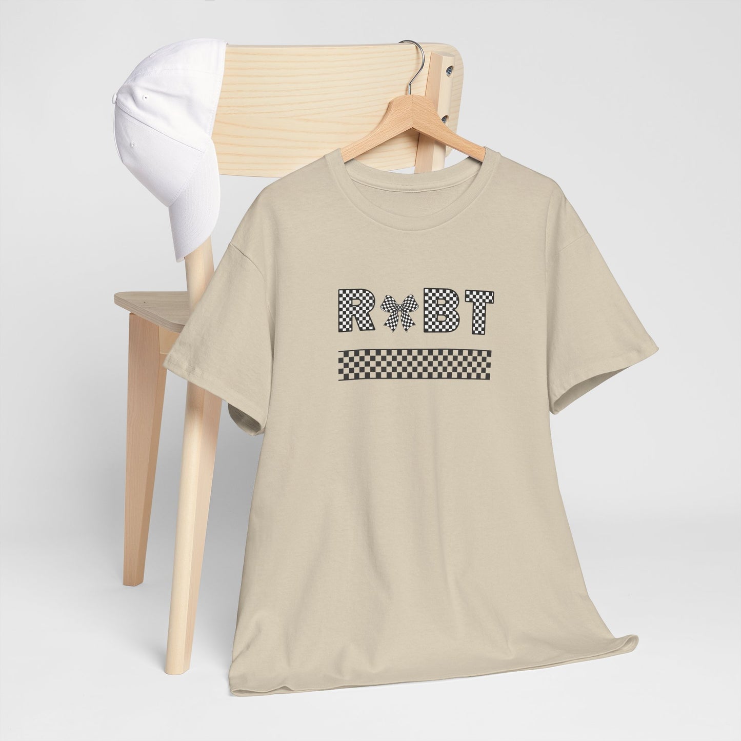Checkered Block Letter Graphic Unisex Tee