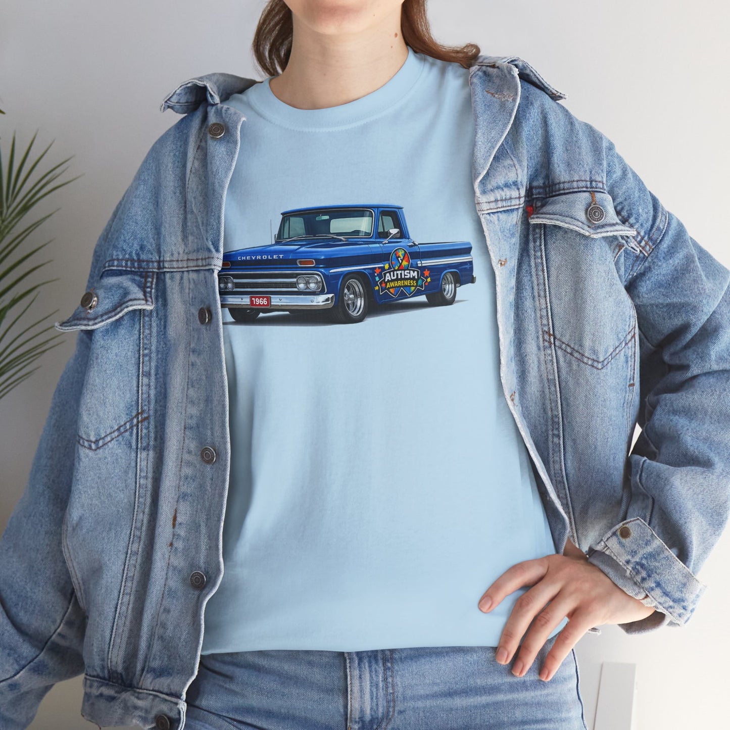 Classic Blue Pickup Truck T‑Shirt — Vintage Chevy C10 Graphic Tee