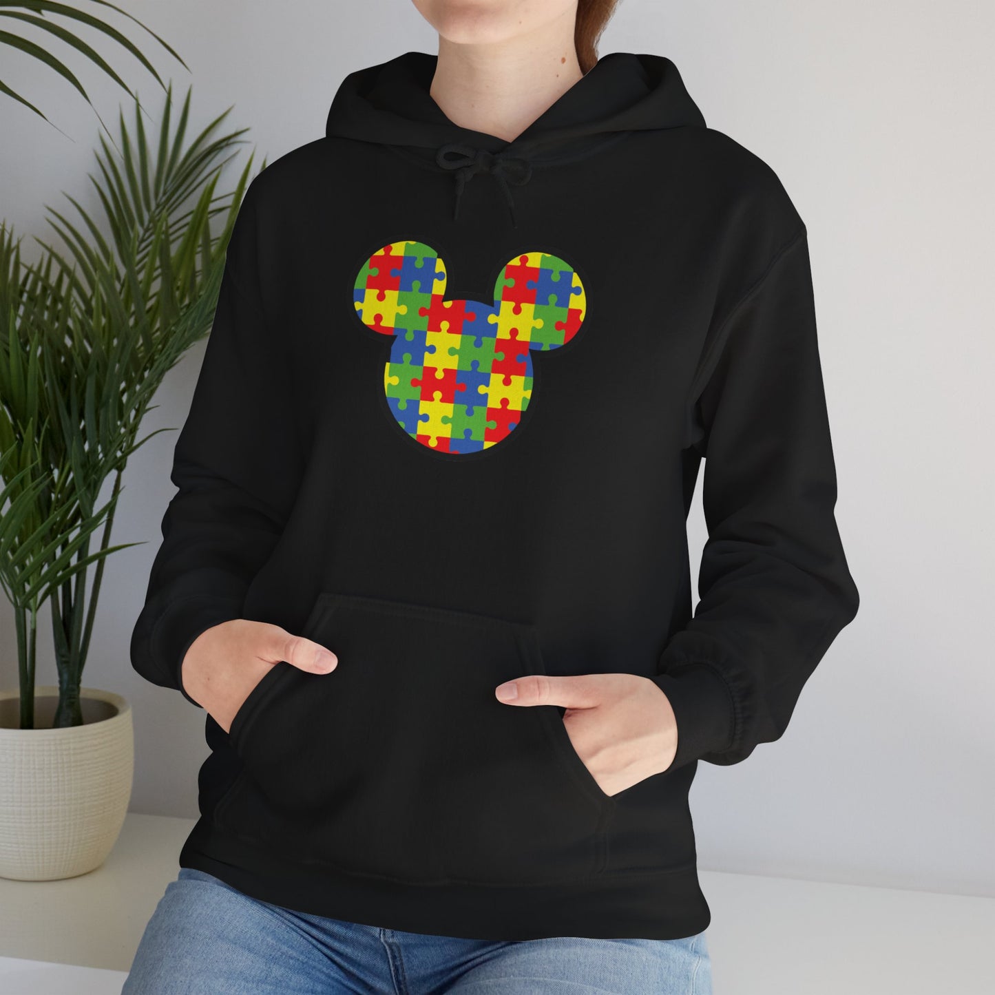 Colorful Puzzle Mickey Hoodie - Unisex Heavy Blend®