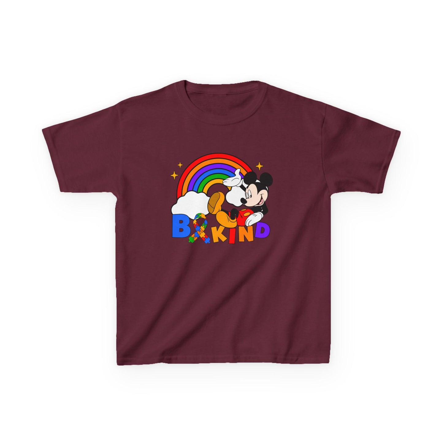 Kids Tee — Be Kind Rainbow Character Design