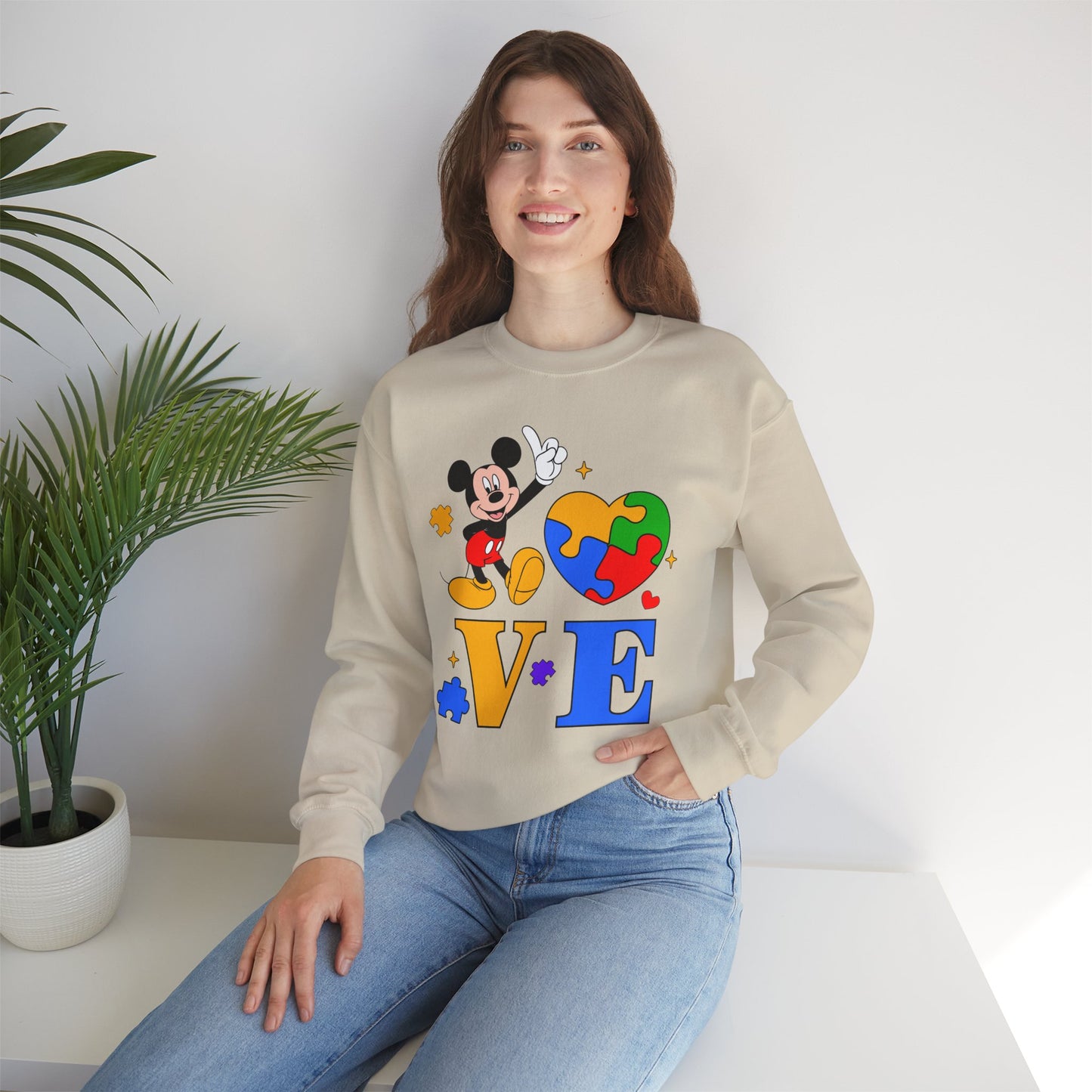 Mickey Puzzle Heart LOVE Sweatshirt