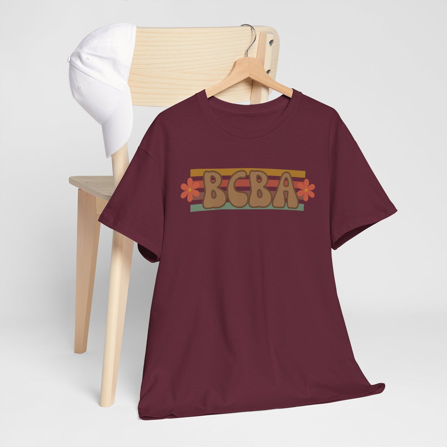 BCBA Unisex Heavy Cotton Tee, Comfortable Daily Wear, Perfect Gift, Summer Fashion, Relaxed Fit Top, Family Gatherings, Self-Care