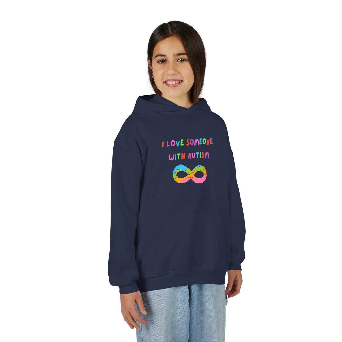 Autism Awareness Youth Hoodie - I Love Someone with Autism