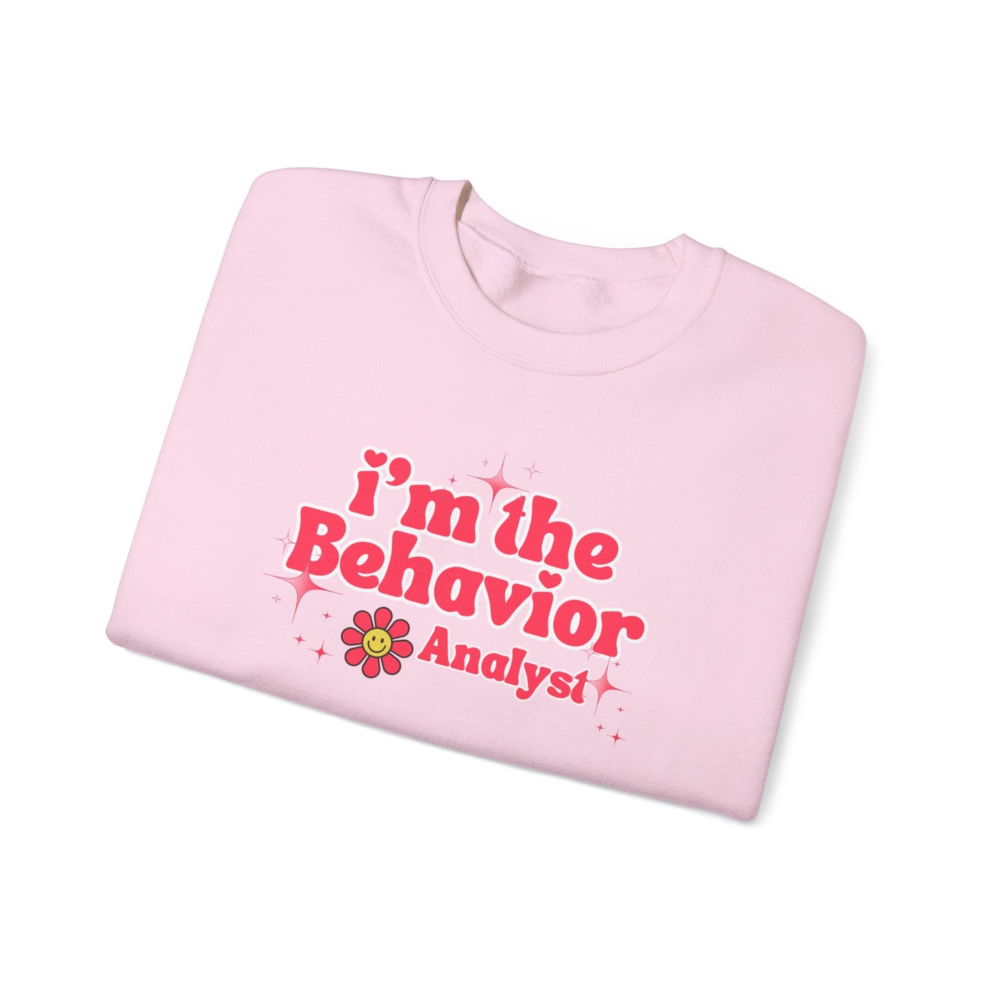 Behavior Analyst Sweatshirt — "I'm the Behavior Analyst" Retro Floral Crewneck