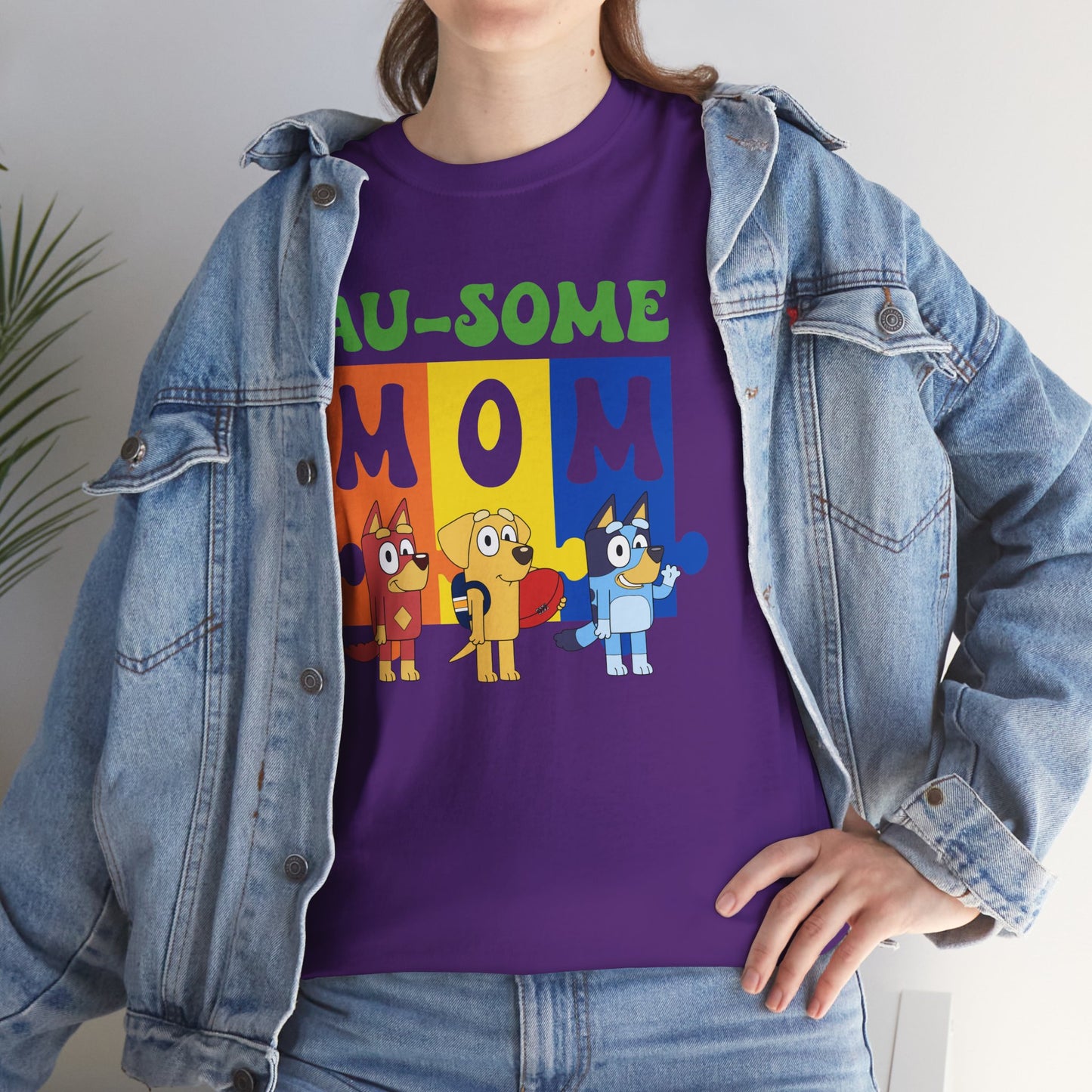 Au-some Mom T-Shirt – Colorful Cartoon Characters Mother’s Day Tee