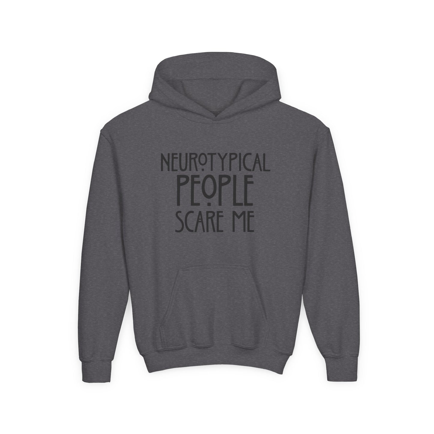 Youth Hoodie - "Neurotypical People Scare Me" Autism Awareness Pullover