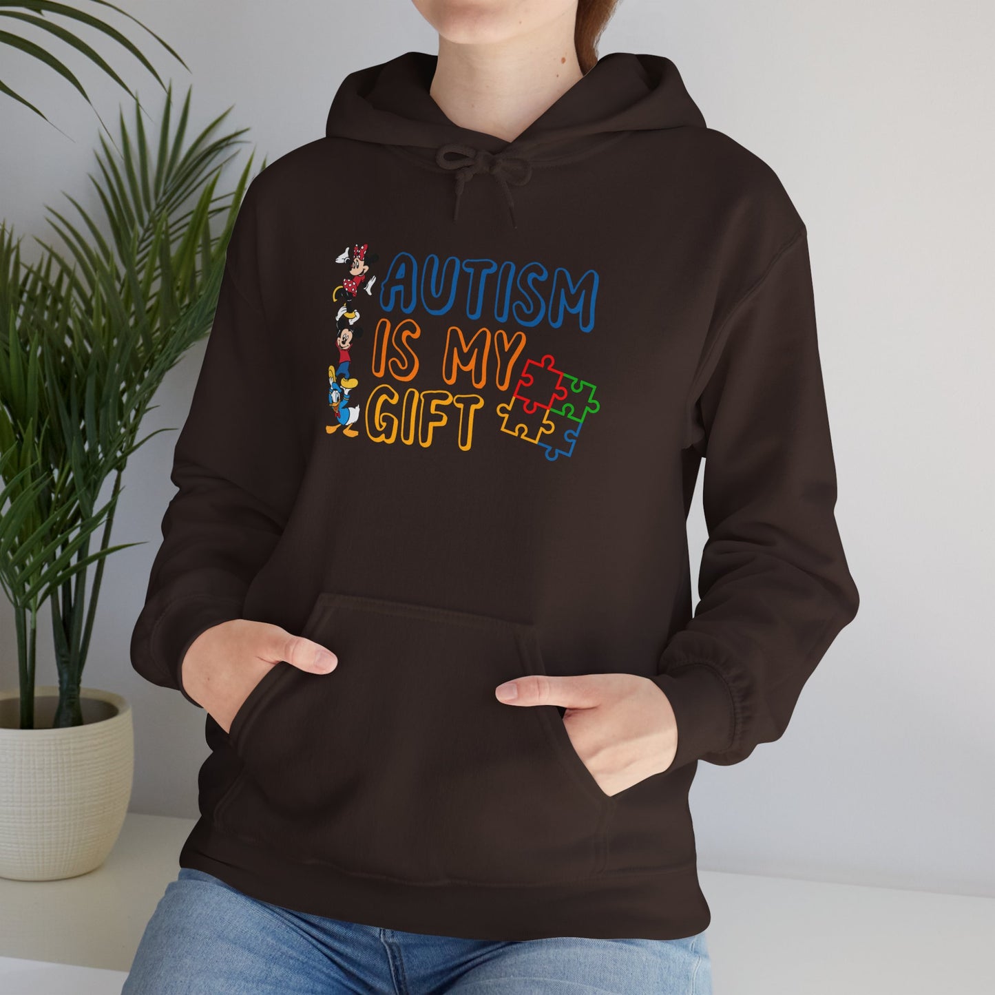 Autism Is My Gift Hoodie — Colorful Puzzle Piece Awareness Sweatshirt