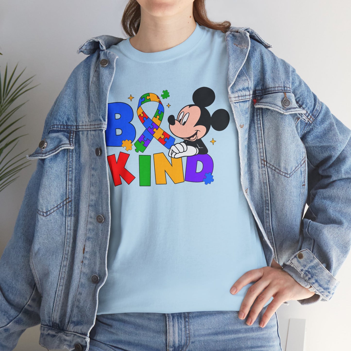 Be Kind Kids T‑Shirt — Colorful Ribbon & Character Graphic