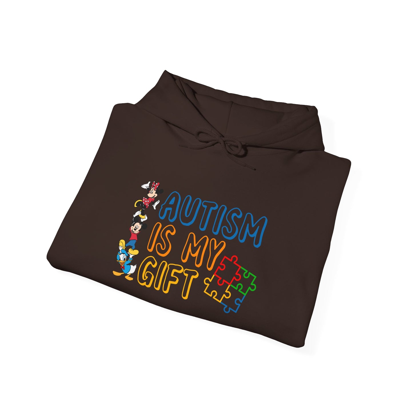 Autism Is My Gift Hoodie — Colorful Puzzle Piece Awareness Sweatshirt