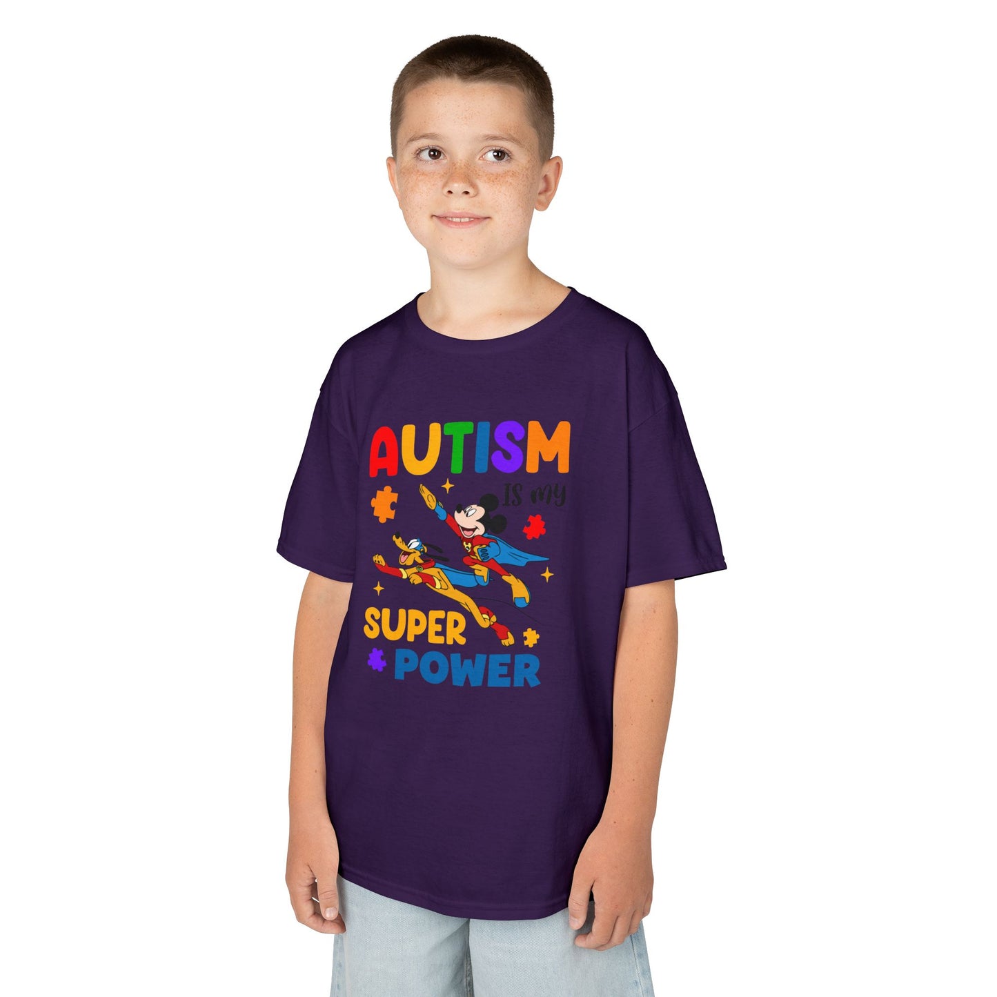 Autism Is My Superpower Kids T-Shirt — Colorful Awareness Tee