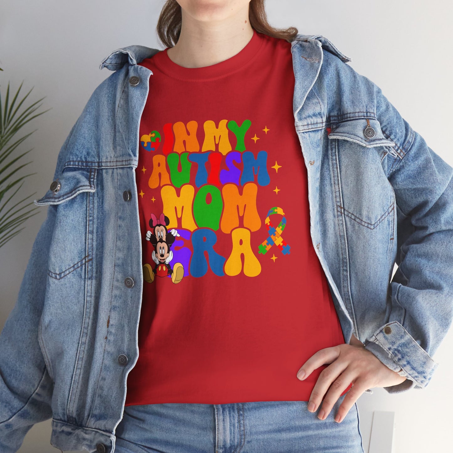 Autism Era Mom T-Shirt – Colorful Puzzle Heart Awareness Tee