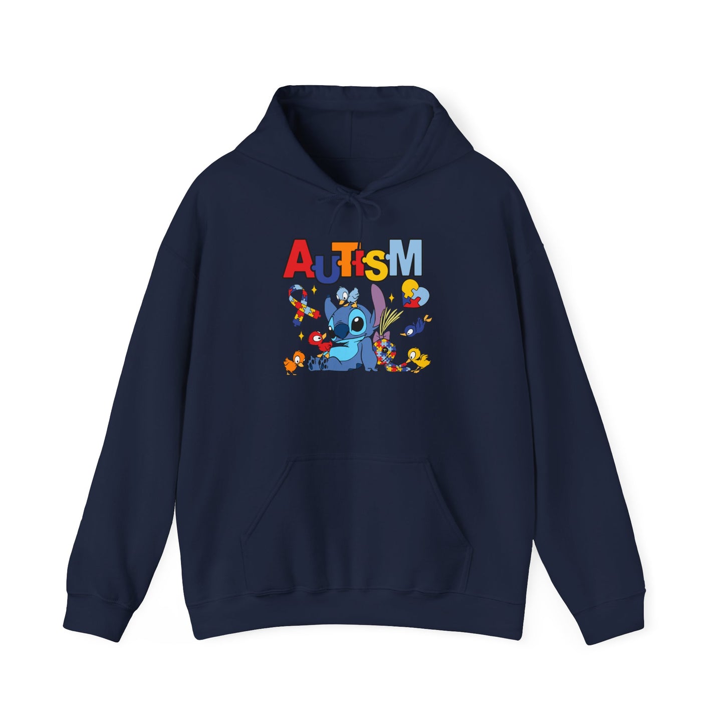 Autism Awareness Hoodie — Colorful Puzzle Heart Support Design