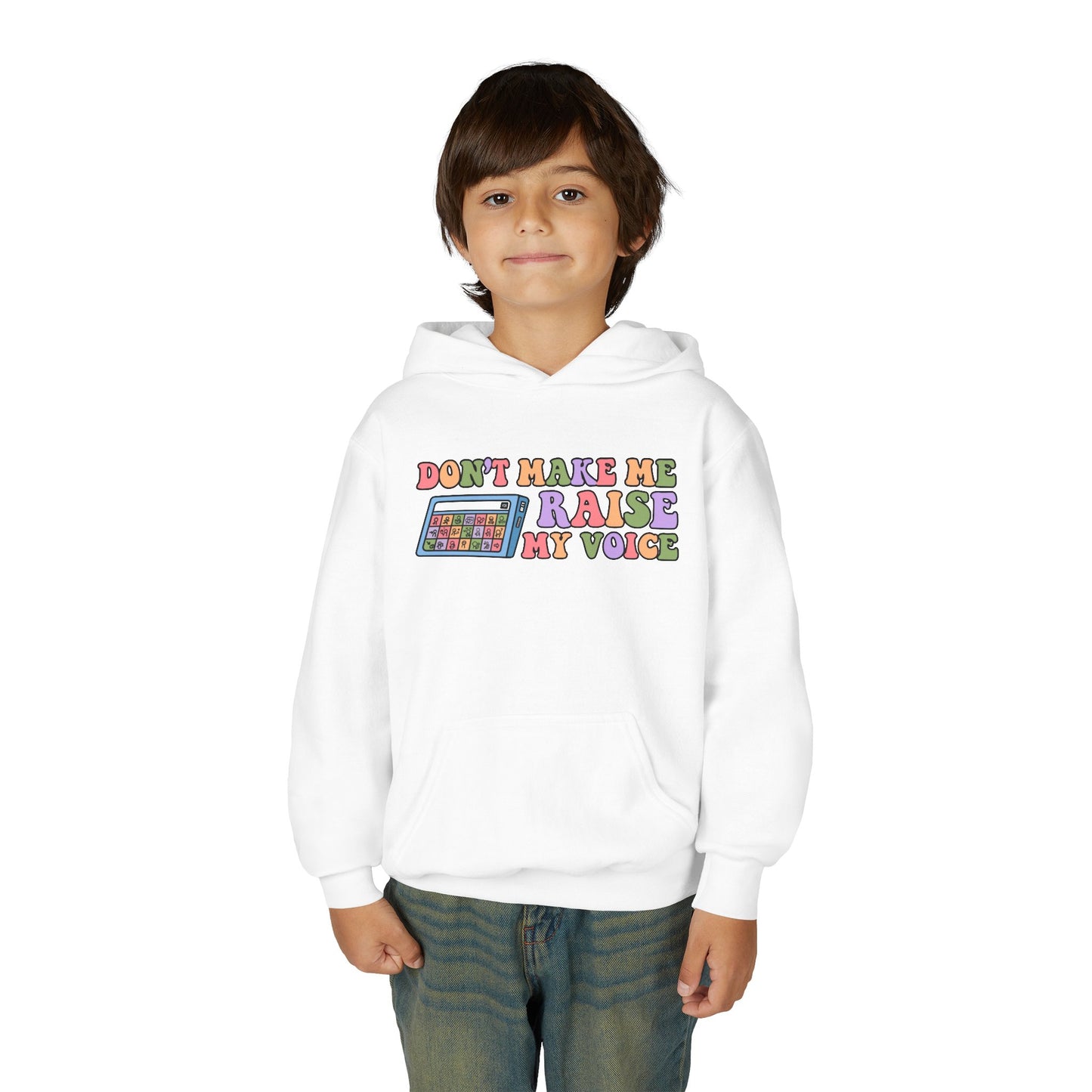 Youth Hoodie - Don't Make Me Raise My Voice Humor