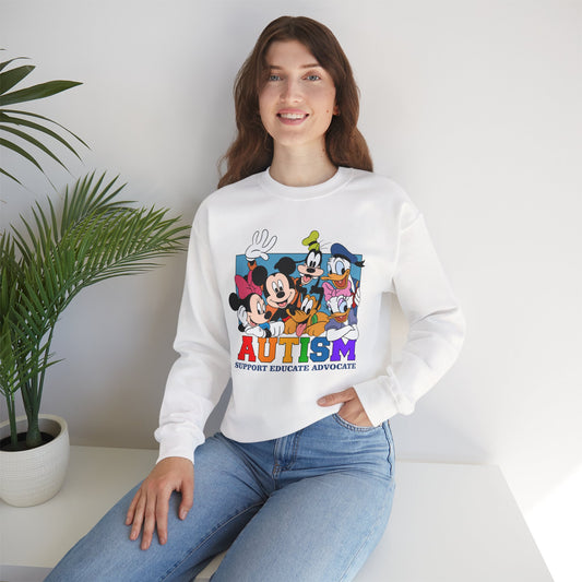 Autism Support Crewneck Sweatshirt — Support Educate Advocate