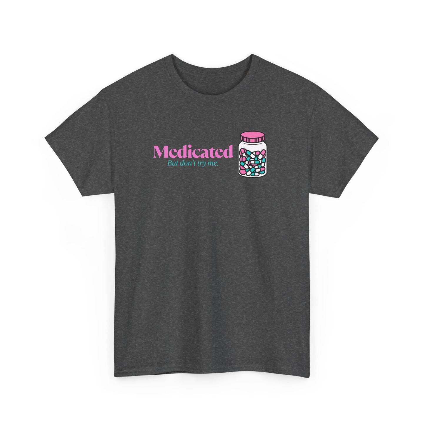 Medicated Unisex Heavy Cotton Tee - Fun and Playful Shirt for Relaxation