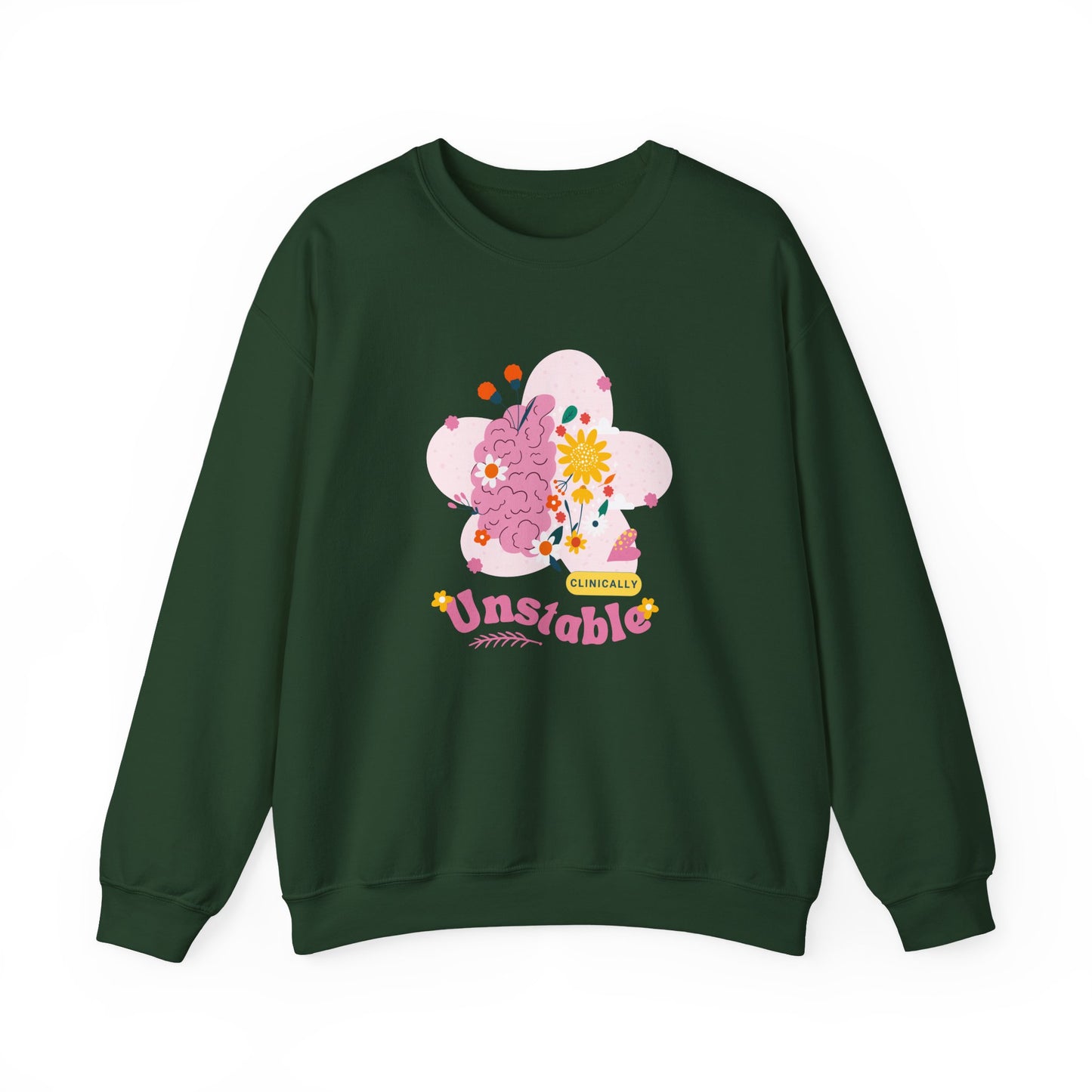 Unstable Floral Brain Crewneck Sweatshirt