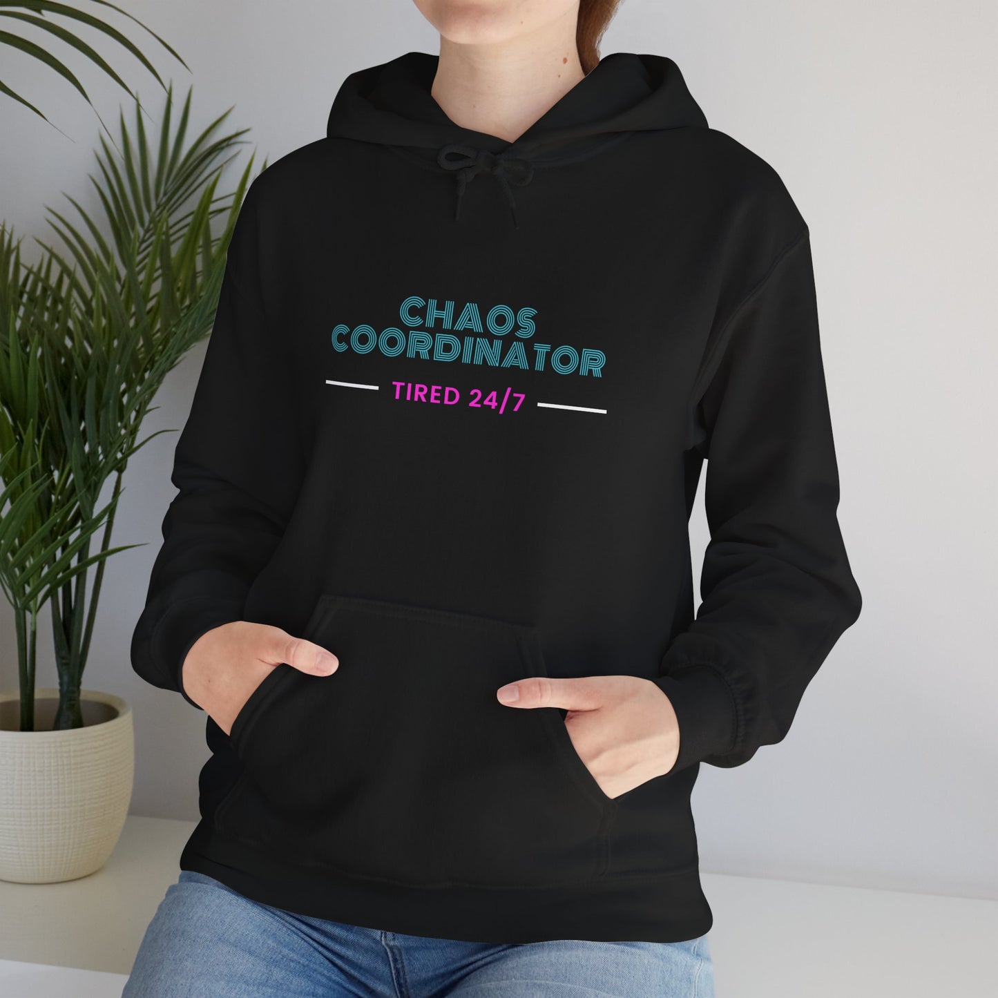 Chaos Coordinator Hoodie — Pastel 'Chaos Coordinator' Text Pullover