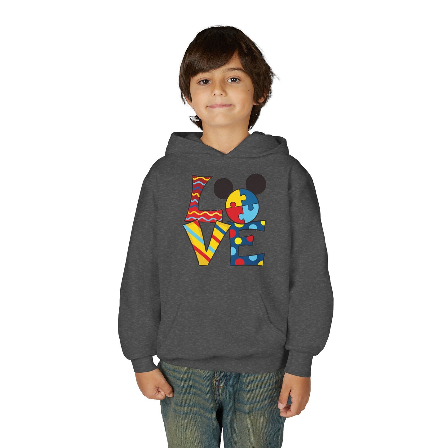 Colorful Puzzle Love Youth Hoodie