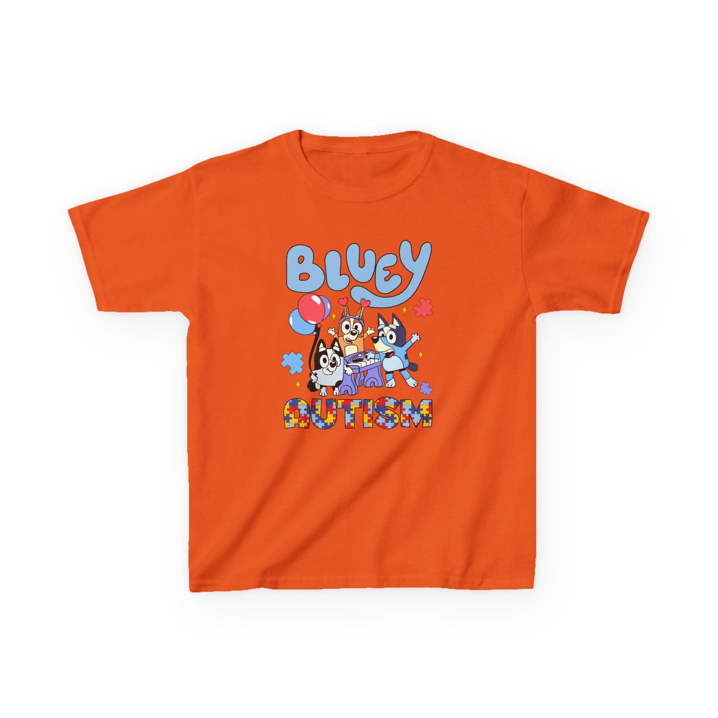 Kids Tee — Bluey & Friends Autism Awareness Graphic