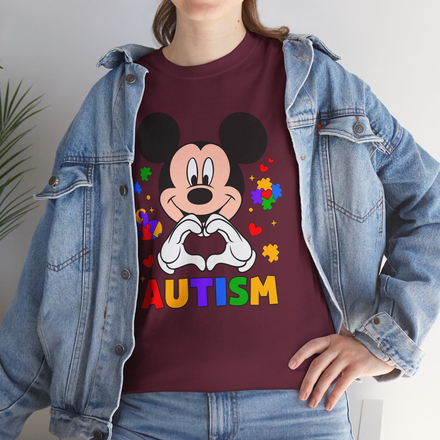 Autism Awareness T-Shirt — Colorful Puzzle Heart Design