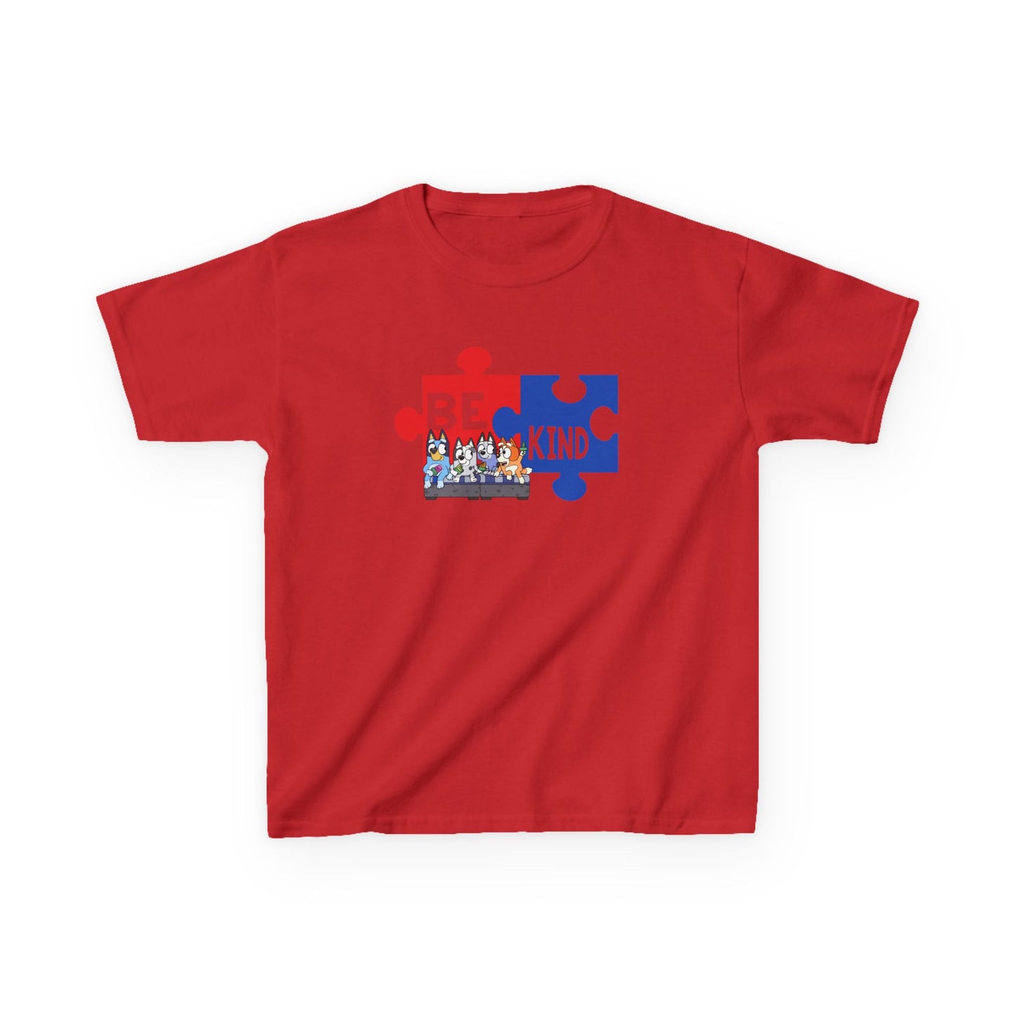 Kids T-Shirt — 'Be Kind' Puzzle Piece Autism Awareness Tee