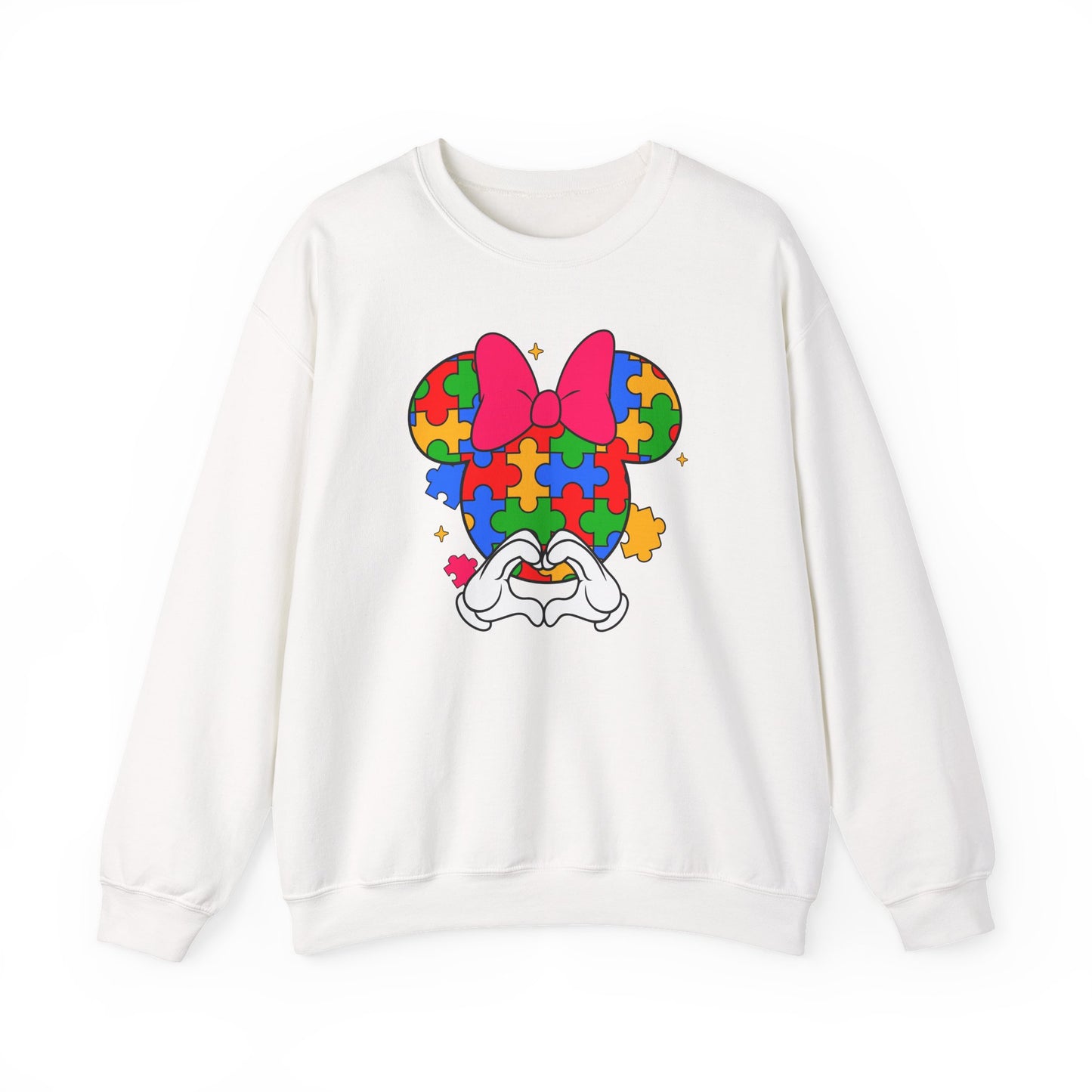 Autism Puzzle Minnie Crewneck Sweatshirt