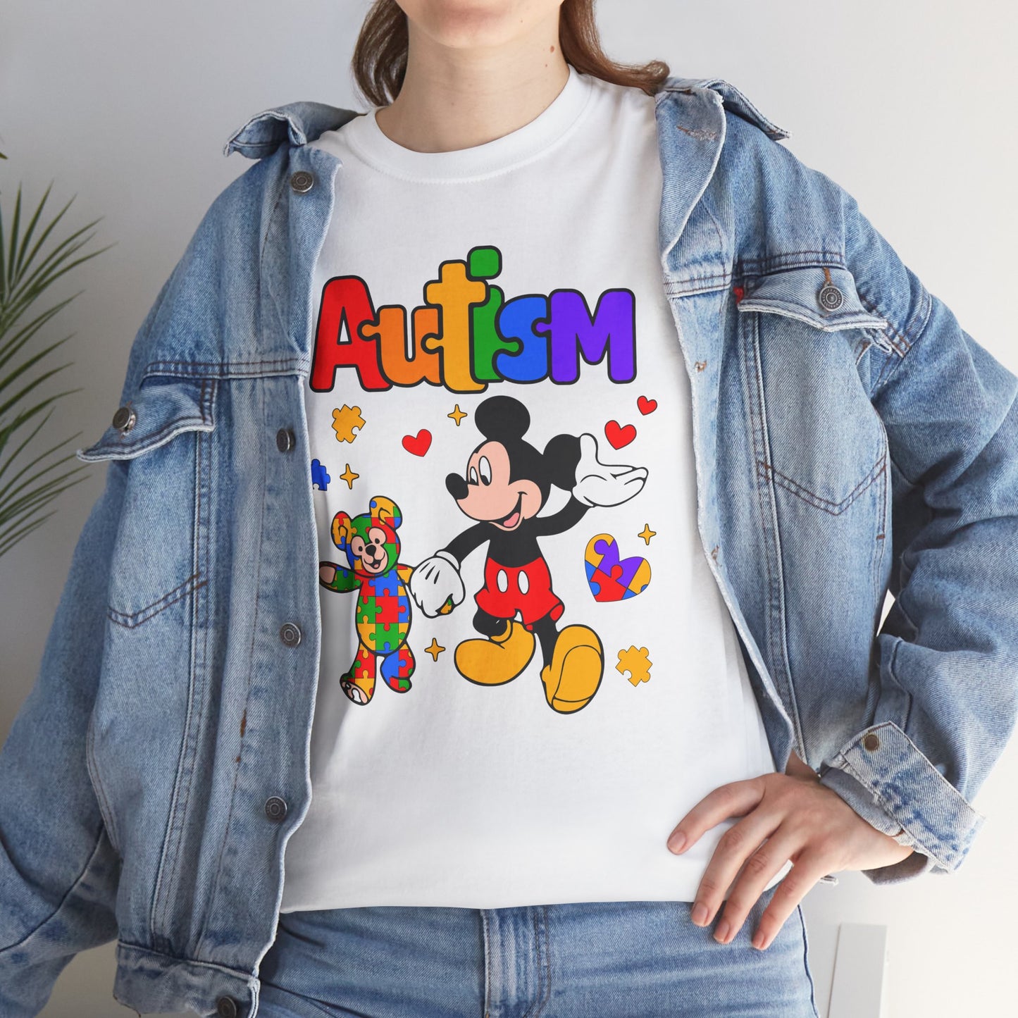 Autism Awareness T-Shirt — Colorful Puzzle Heart Design