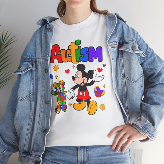 Autism Awareness T-Shirt — Colorful Puzzle Heart Design