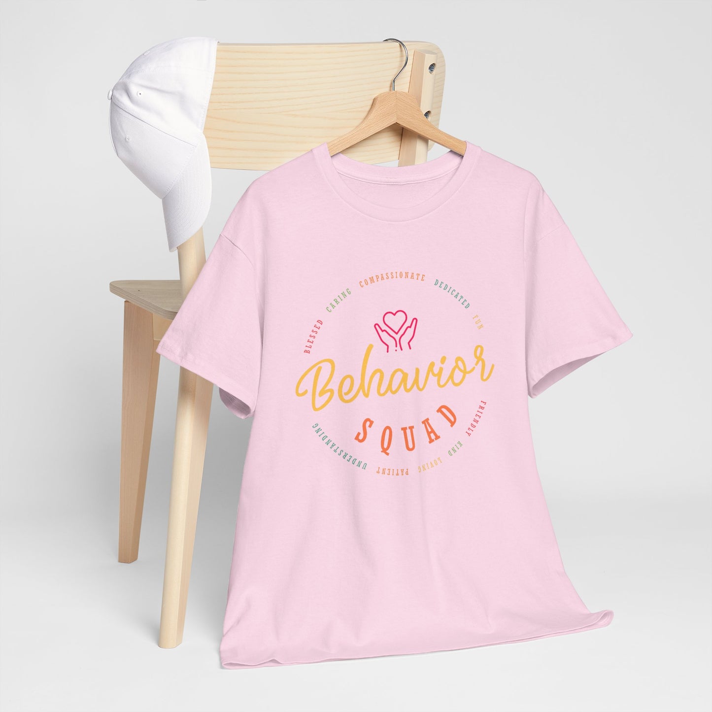 Behavior Squad T-Shirt — Pastel Heart Crew Tee for Teachers & Counselors