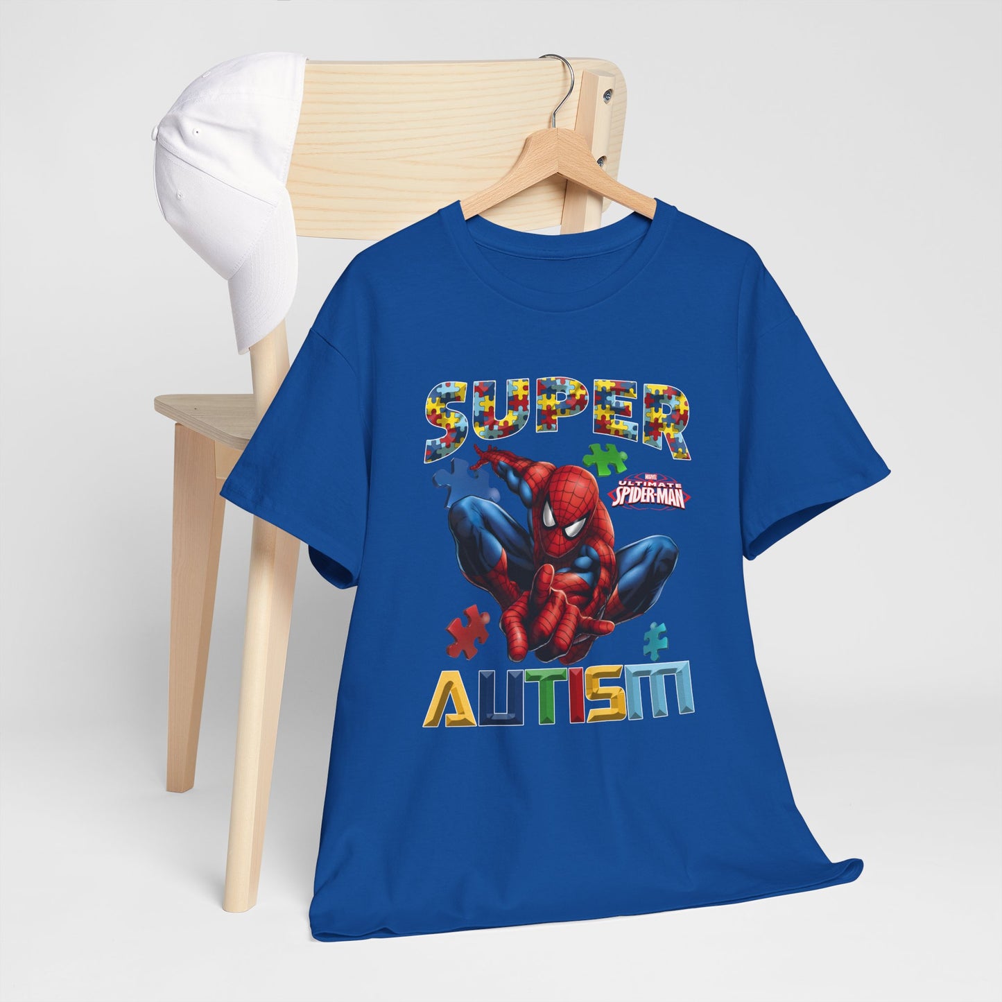 Autism Awareness T-Shirt — "Super Autism" Colorful Puzzle Design