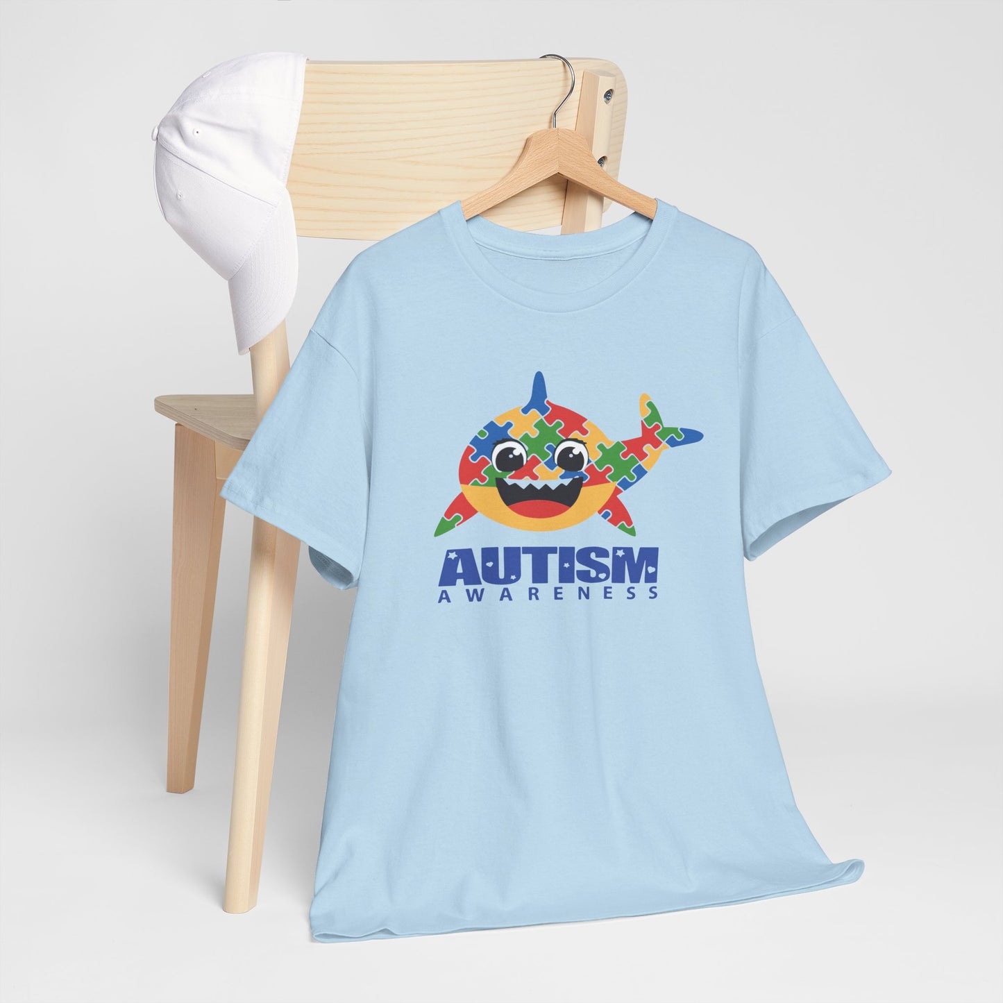 T-Shirt Baby Shark Autism Awareness Unisex Heavy Cotton Tee