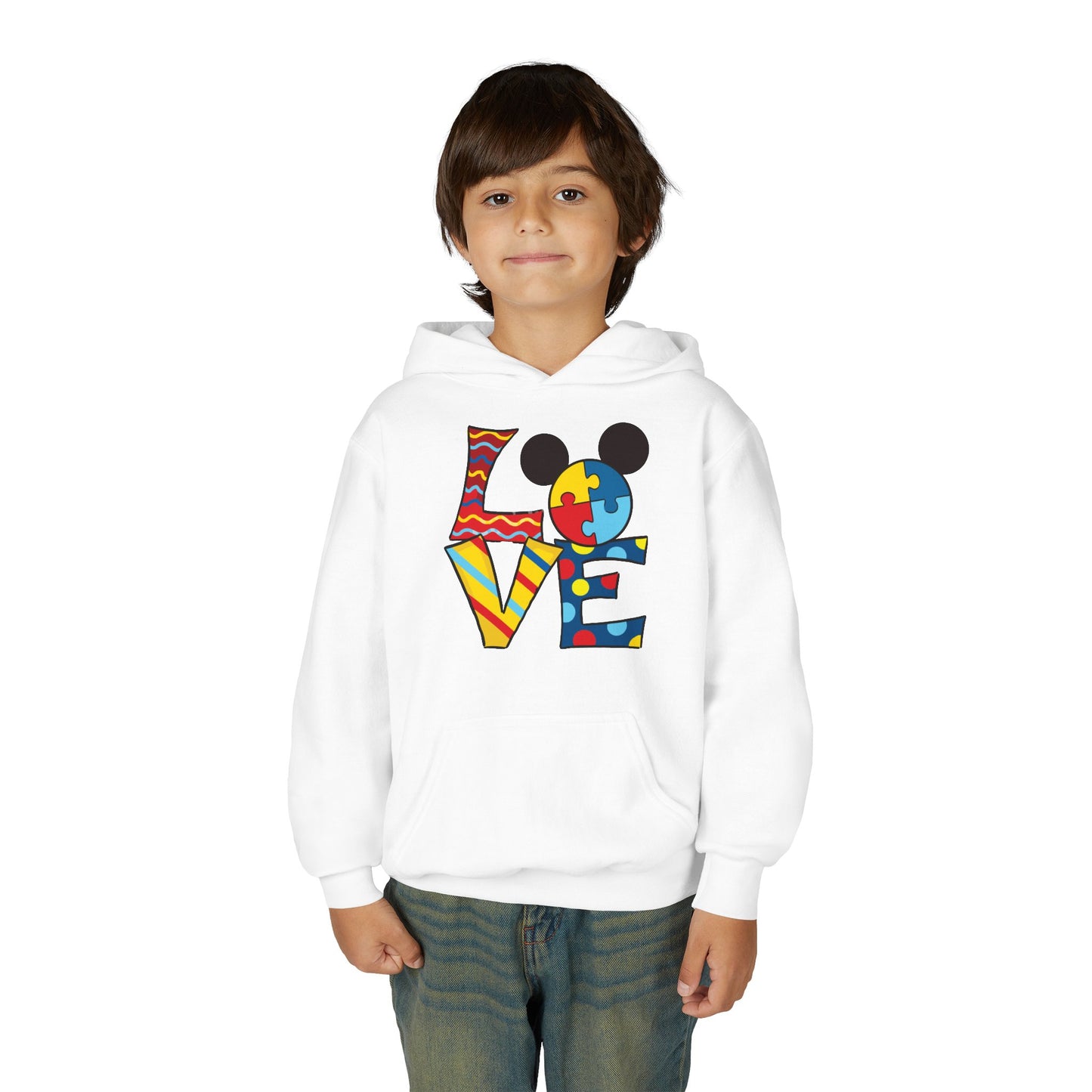 Colorful Puzzle Love Youth Hoodie