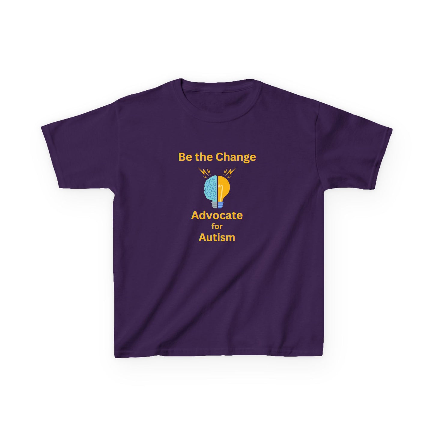 Kids Advocate for Autism Tee - Be the Change Cotton T-Shirt