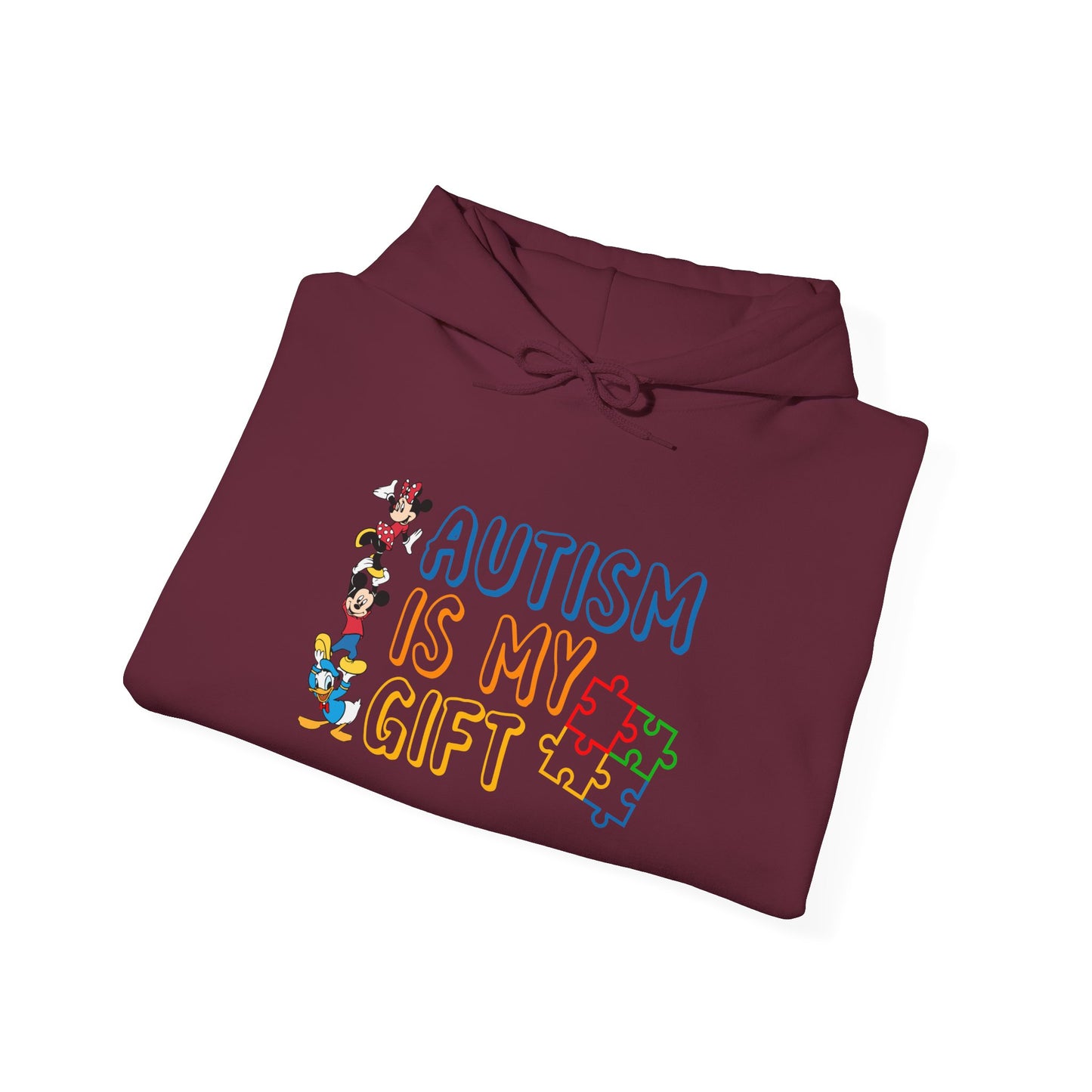 Autism Is My Gift Hoodie — Colorful Puzzle Piece Awareness Sweatshirt