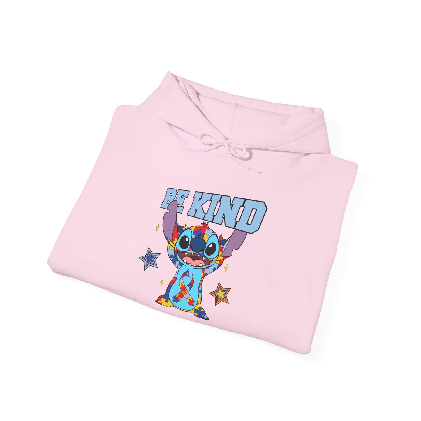 Be Kind Stitch Hoodie — Cute Cartoon Alien Graphic Sweatshirt