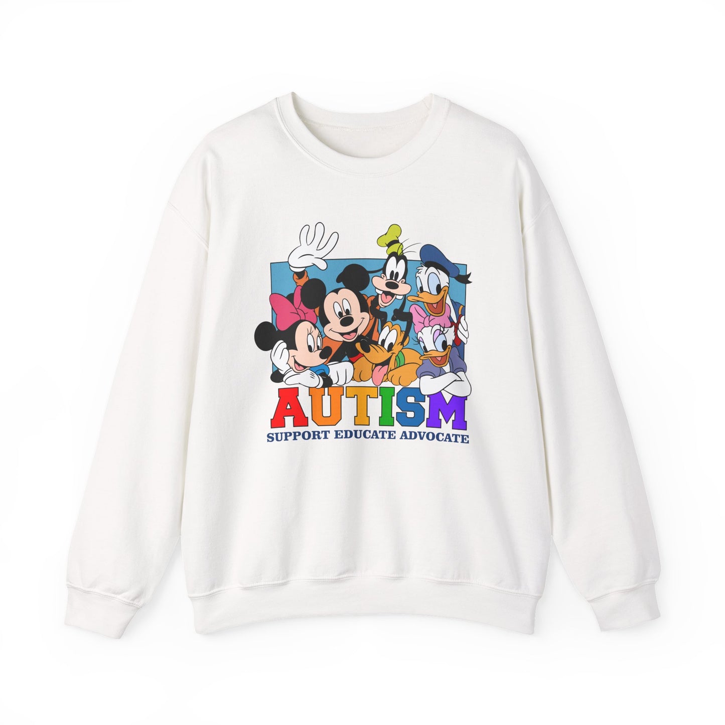 Autism Support Crewneck Sweatshirt — Support Educate Advocate