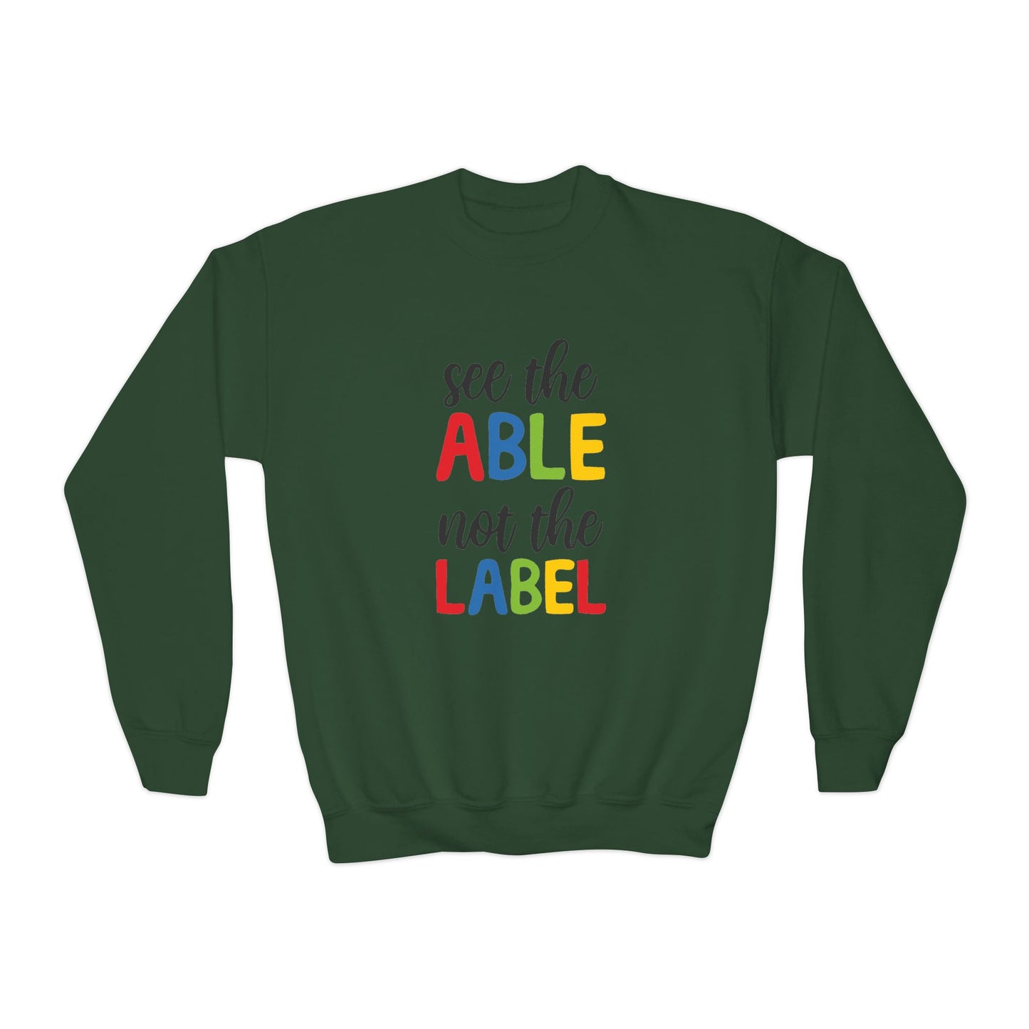 See the Able Not the Label Youth Crewneck Sweatshirt