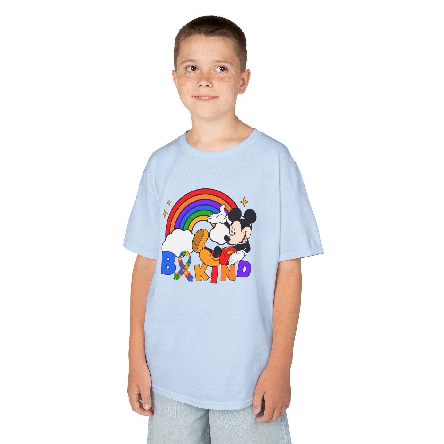 Kids Tee — Be Kind Rainbow Character Design