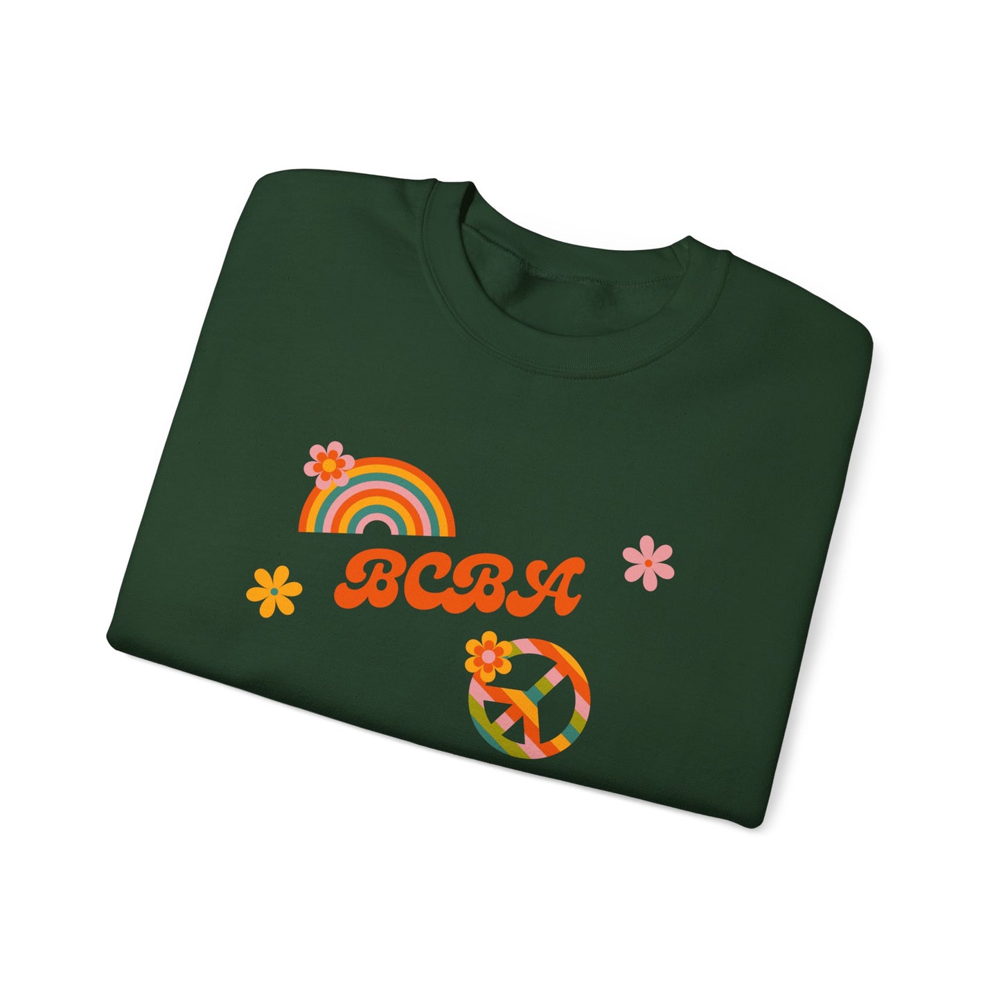 Retro Rainbow ‘BCBA’ Crewneck Sweatshirt