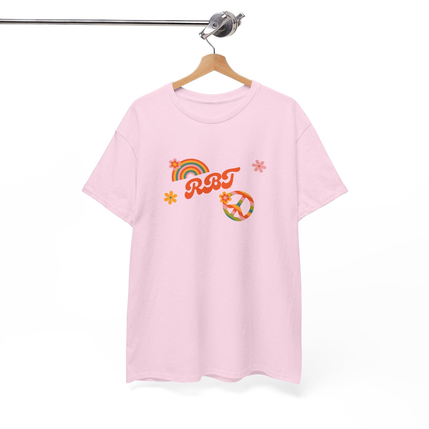 Retro Rainbow Tee - Summer Vibes, Unisex Cotton Shirt, Casual Wear, Gift for Friends, Festival Outfit, Bohemian Style
